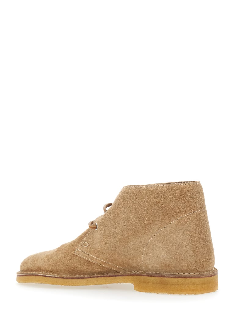 lace-up shoes suede beige by Selfnex
