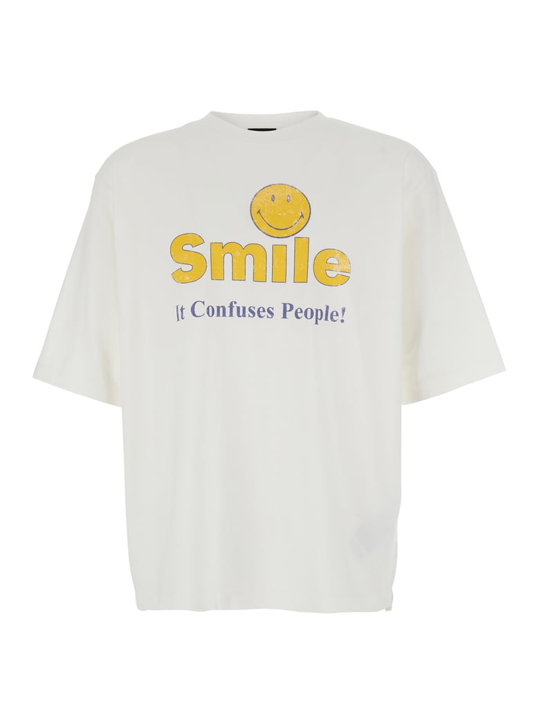 crew neck t-shirt white cotton by Selfnex