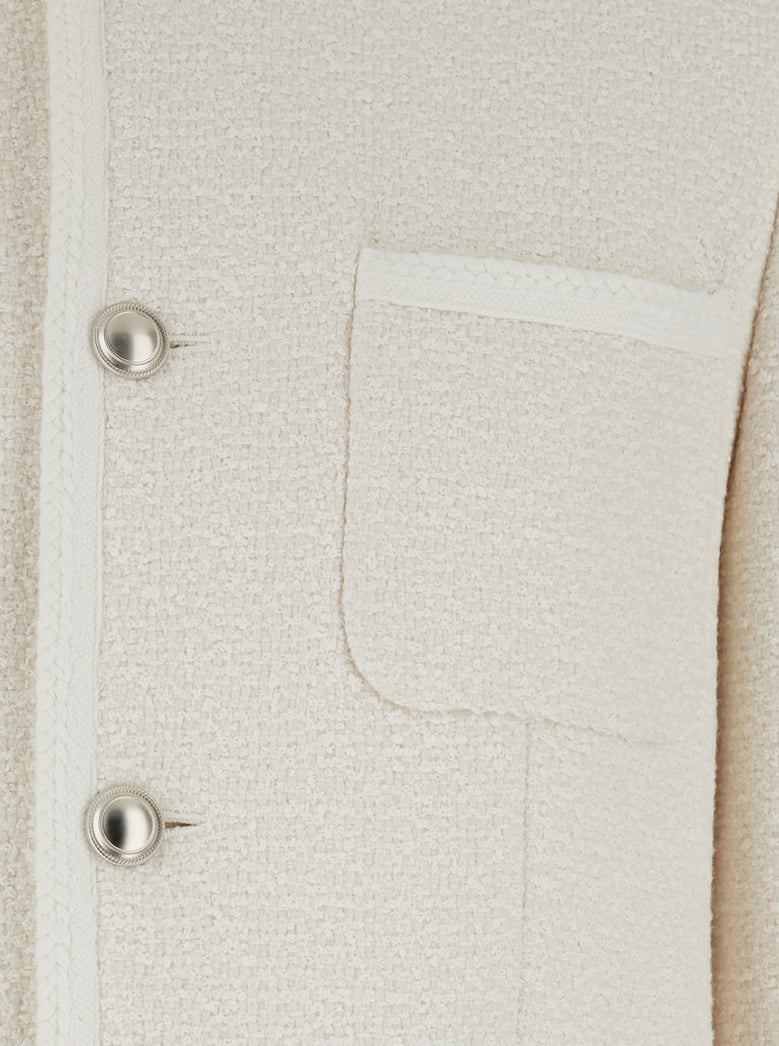 cotton-blend jacket white by Selfnex