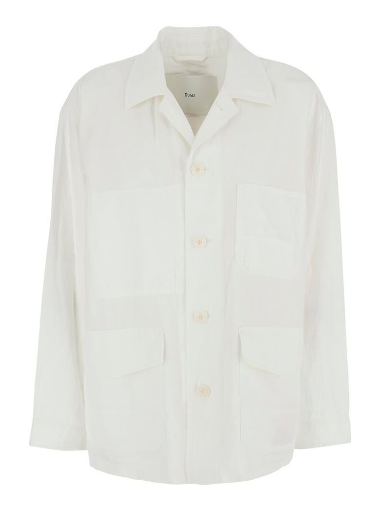 jacket with wide collar, white by Selfnex