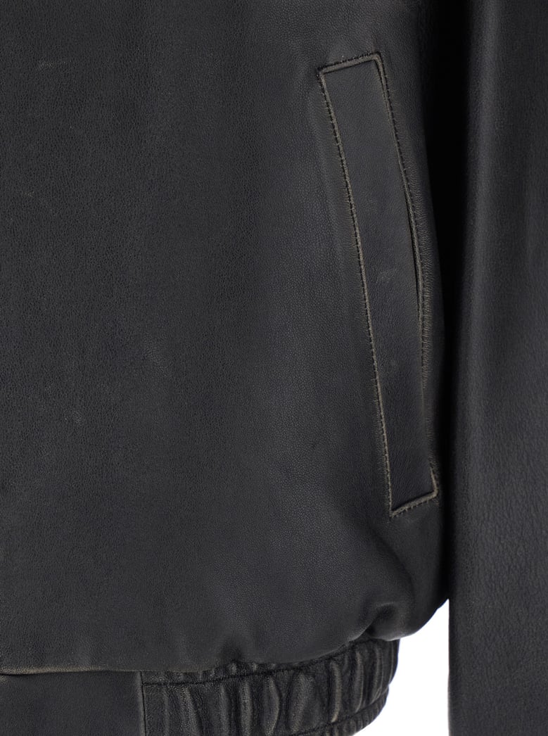 leather jacket udju6a105g3 black by Selfnex