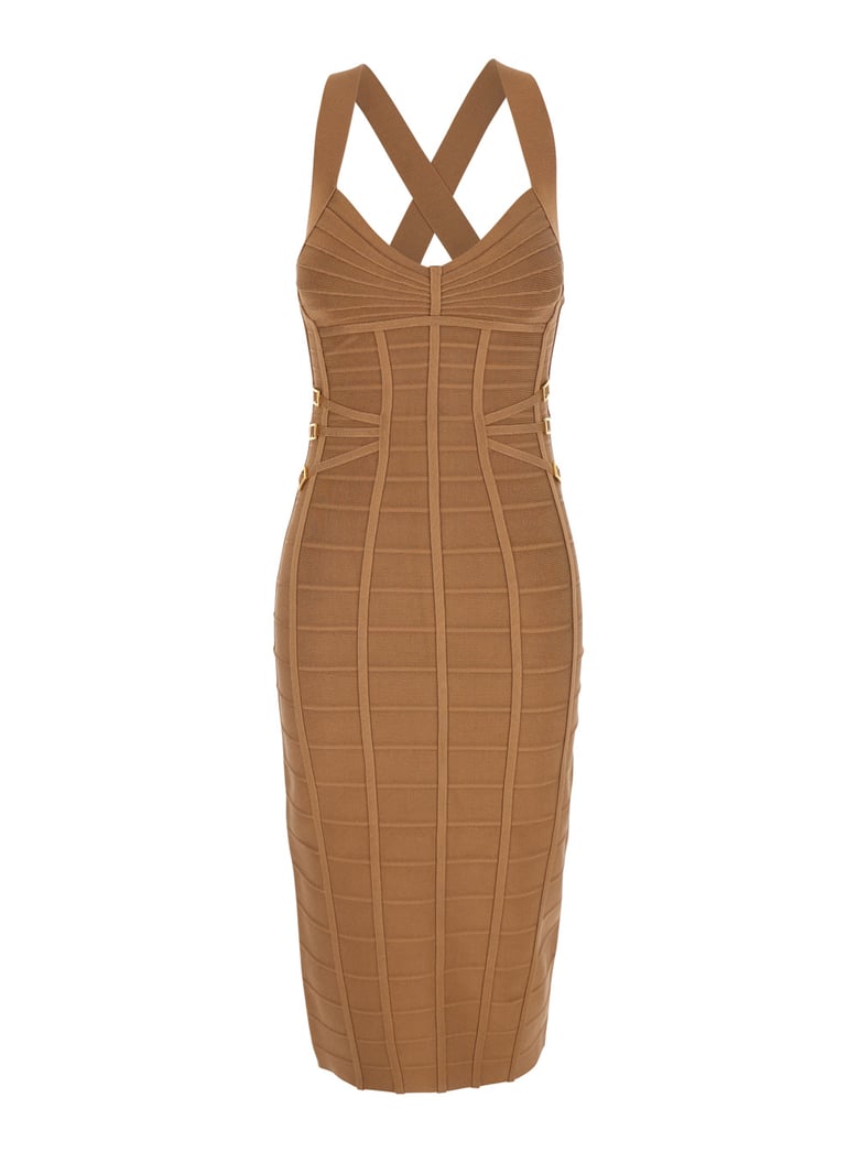 sheath dress beige viscose by Selfnex
