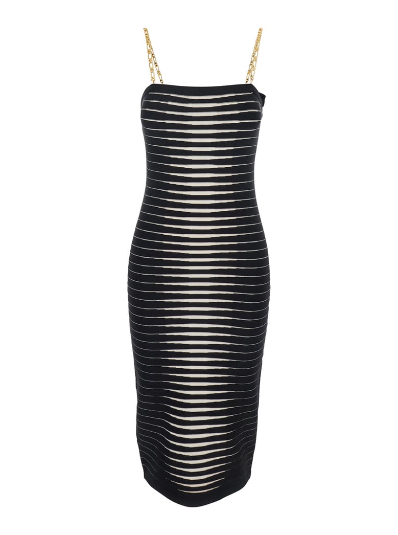 sleeveless dress bandeau black viscose by Selfnex