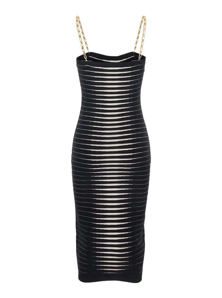 sleeveless dress bandeau black viscose by Selfnex