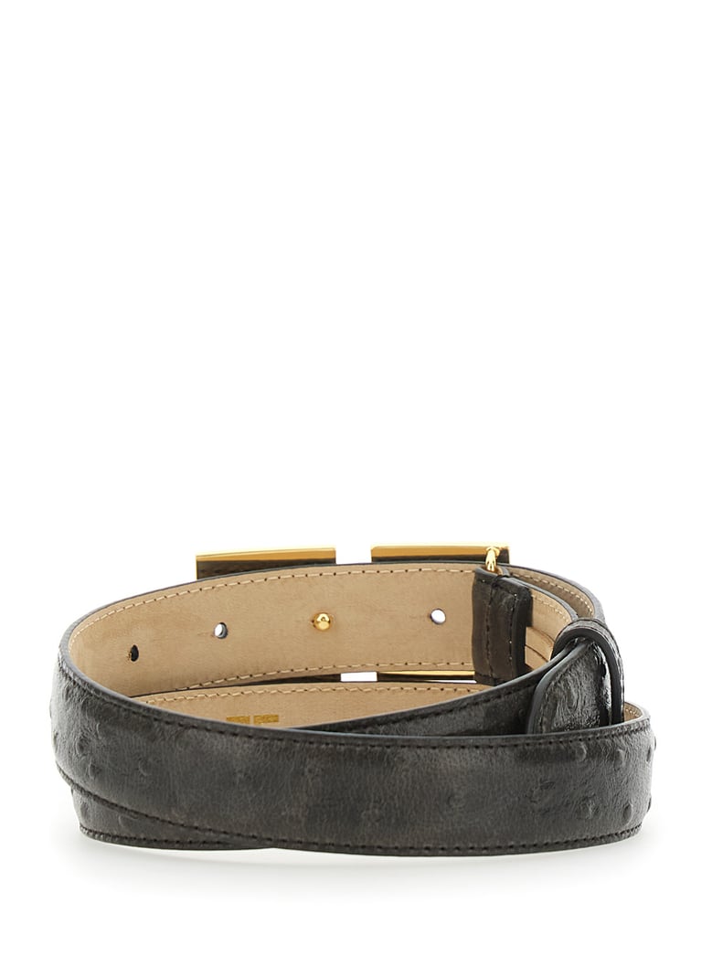 belt, brown leather by Selfnex
