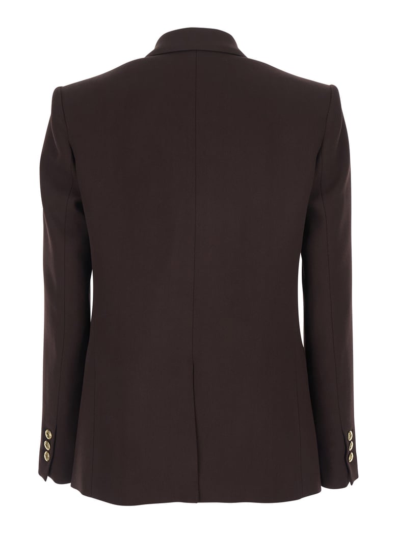 double-breasted jacket brown viscose by Selfnex