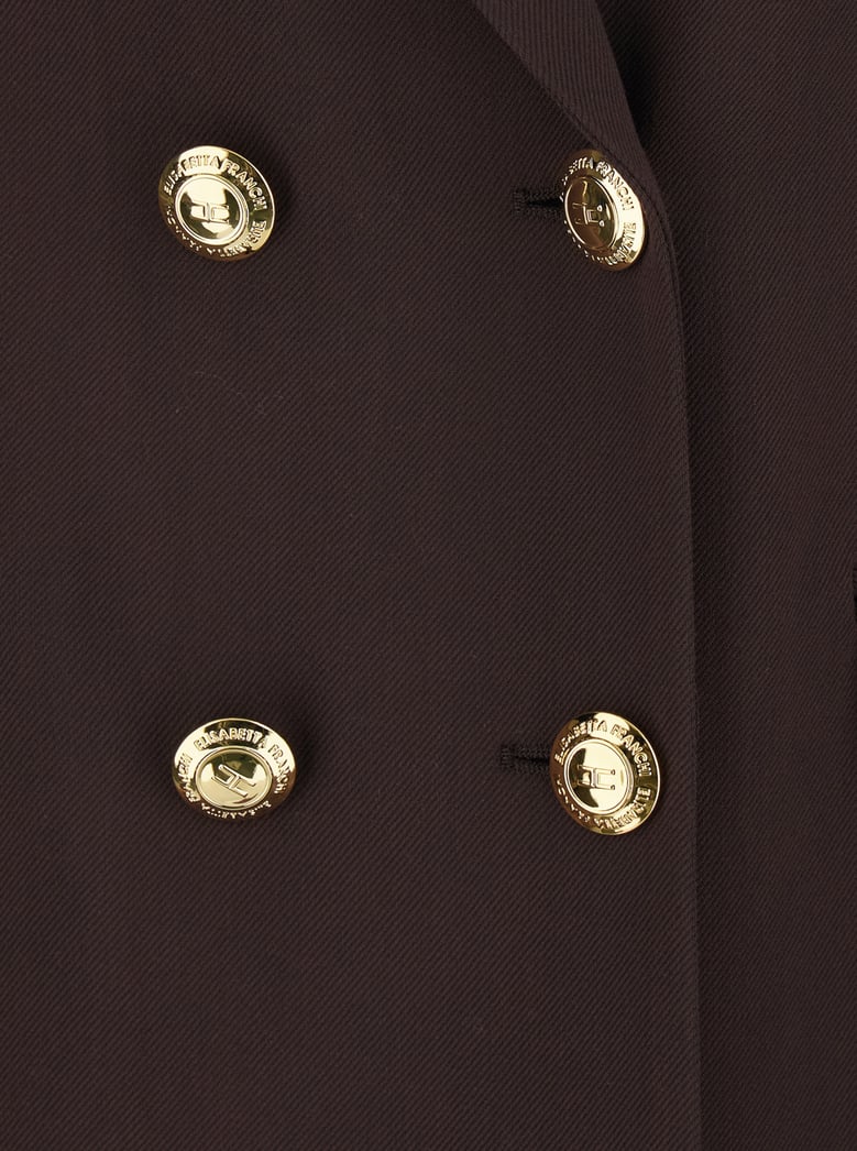 double-breasted jacket brown viscose by Selfnex