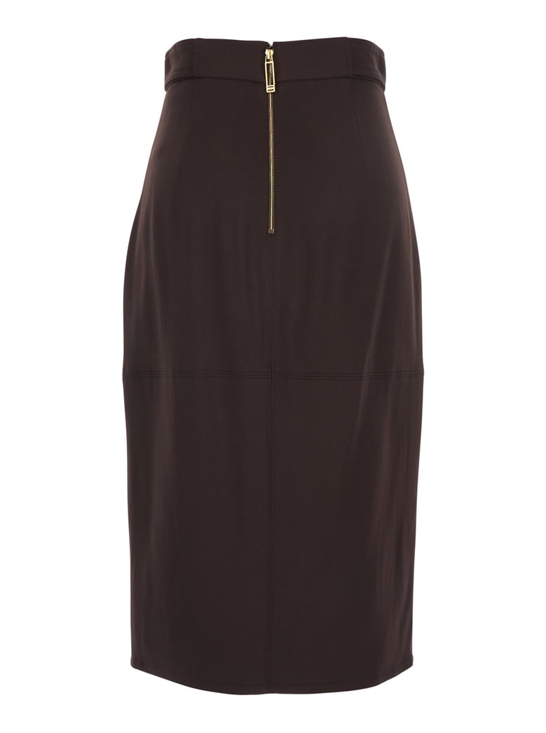 dress with bow belt brown viscose by Selfnex