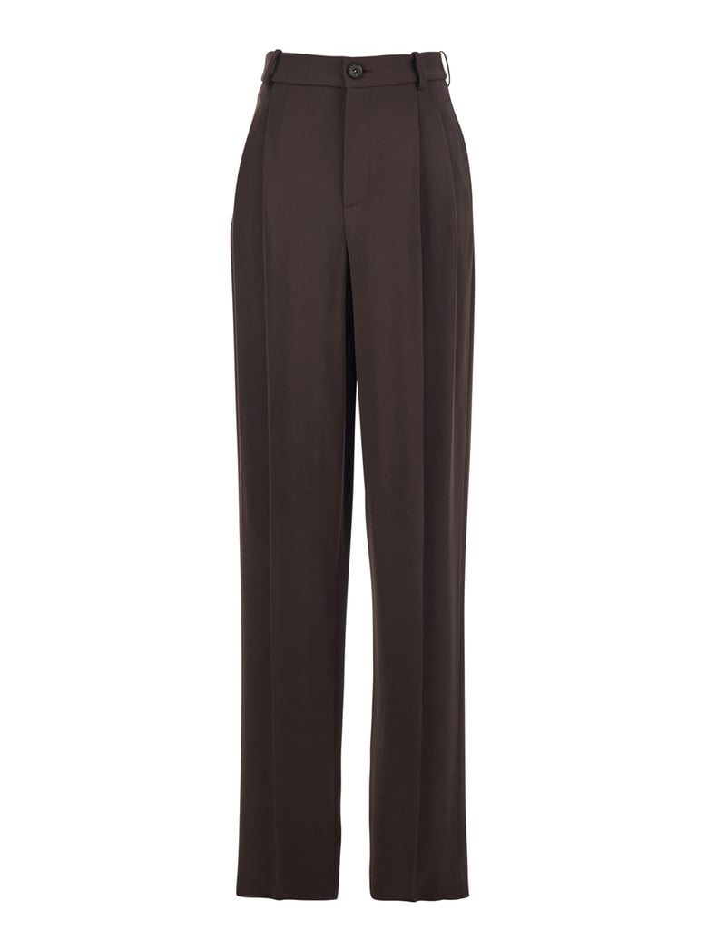 trousers, brown stretch viscose by Selfnex