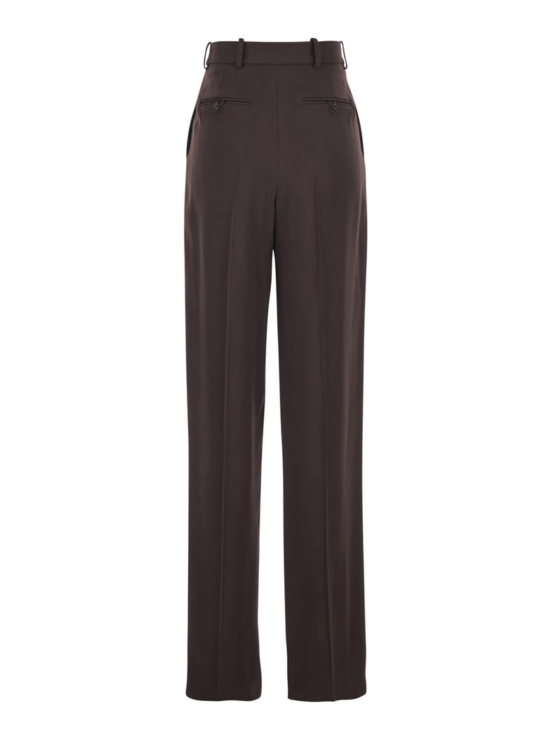 trousers, brown stretch viscose by Selfnex