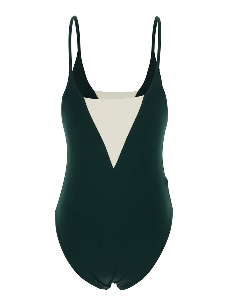 one-piece swimsuit entrevue green by Selfnex