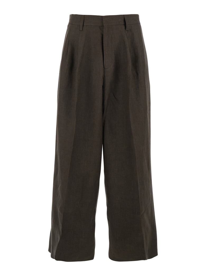 trousers, brown linen by Selfnex