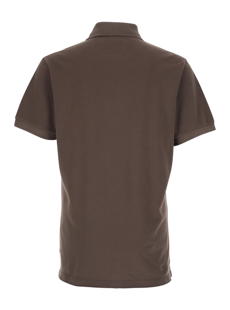 polo shirt classic collar brown by Selfnex