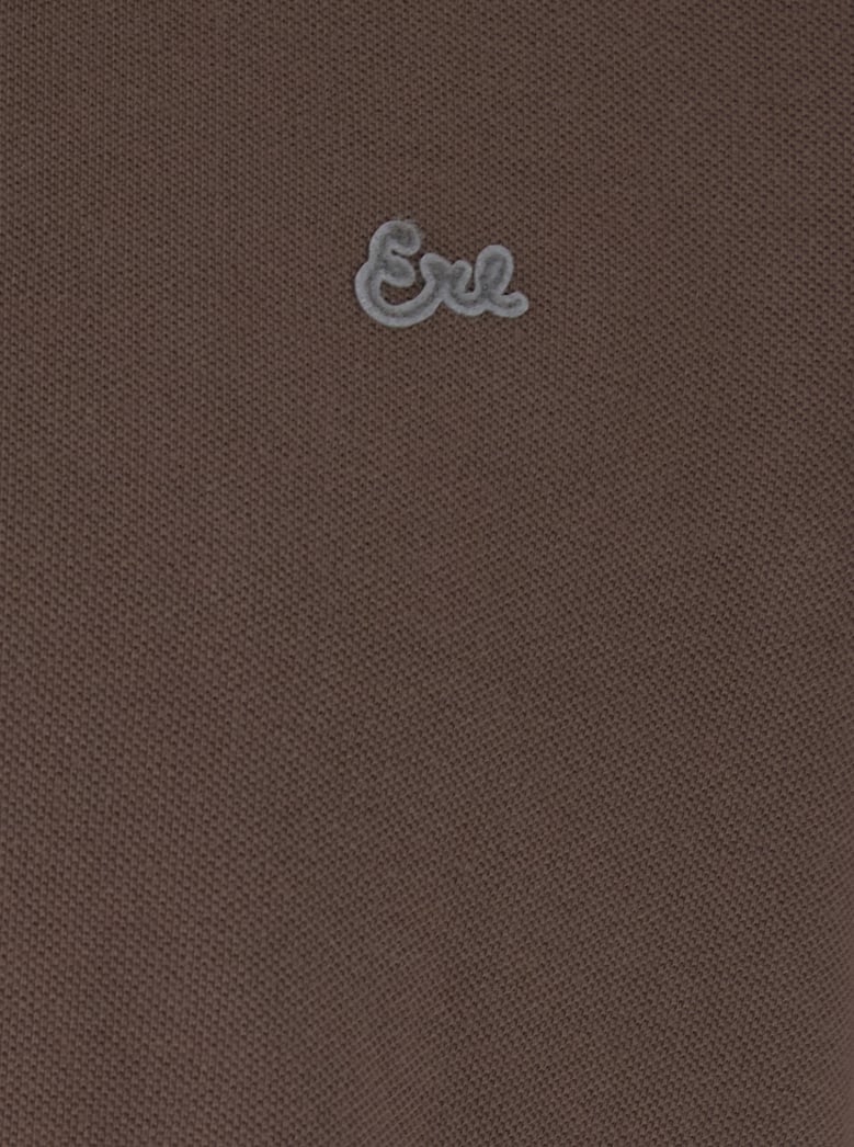 polo shirt classic collar brown by Selfnex