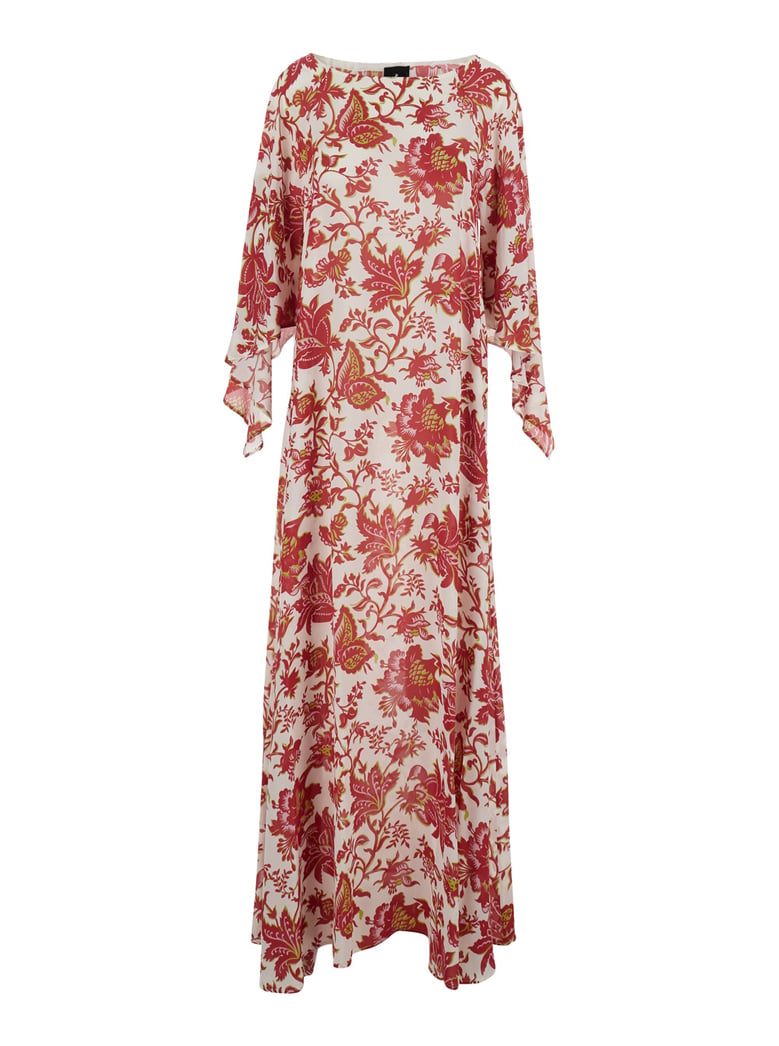 maxi dress v-neck multicolour by Selfnex