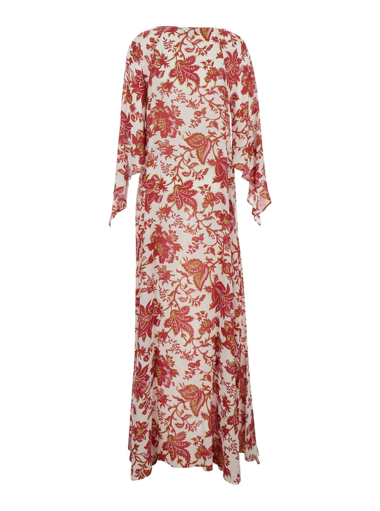 maxi dress v-neck multicolour by Selfnex