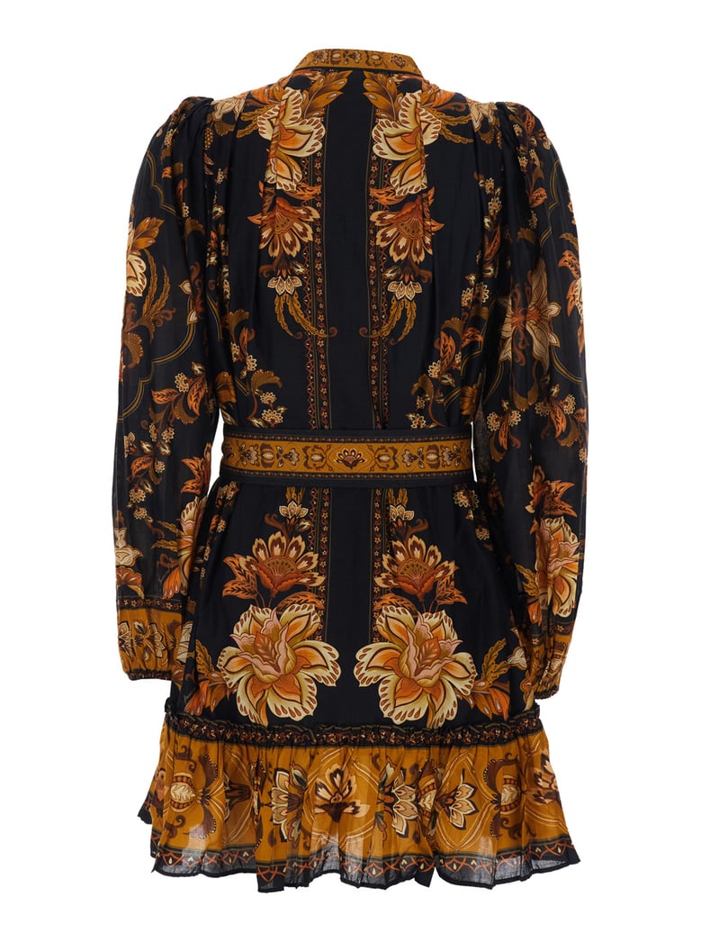 mini dress majestic garden multicolour cotton by Selfnex