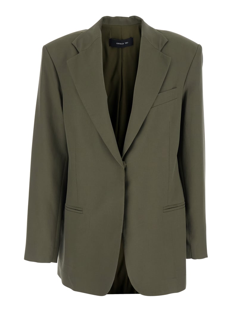 single-breasted jacket green by Selfnex