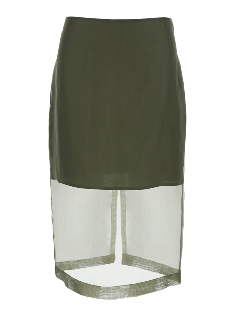 skirt green silk by Selfnex
