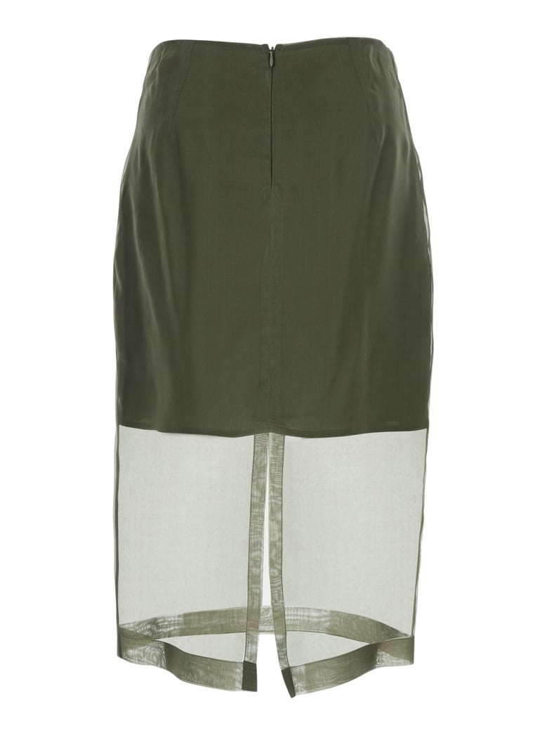 skirt green silk by Selfnex