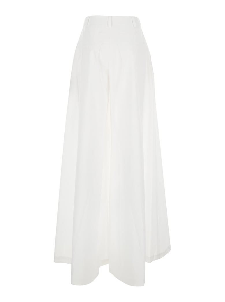 wide five-pocket trousers white by Selfnex