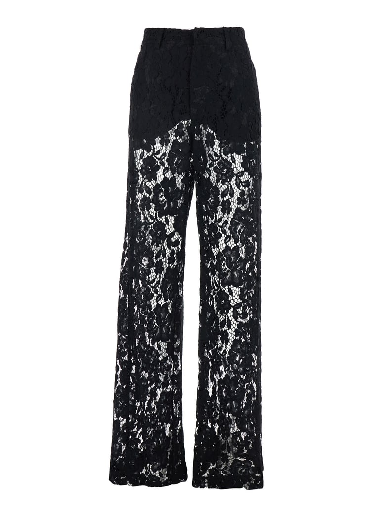 five-pocket trousers black lace by Selfnex
