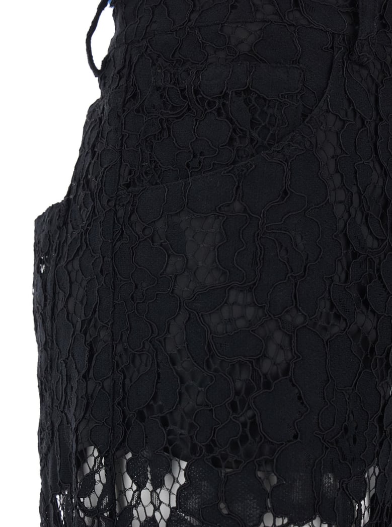five-pocket trousers black lace by Selfnex