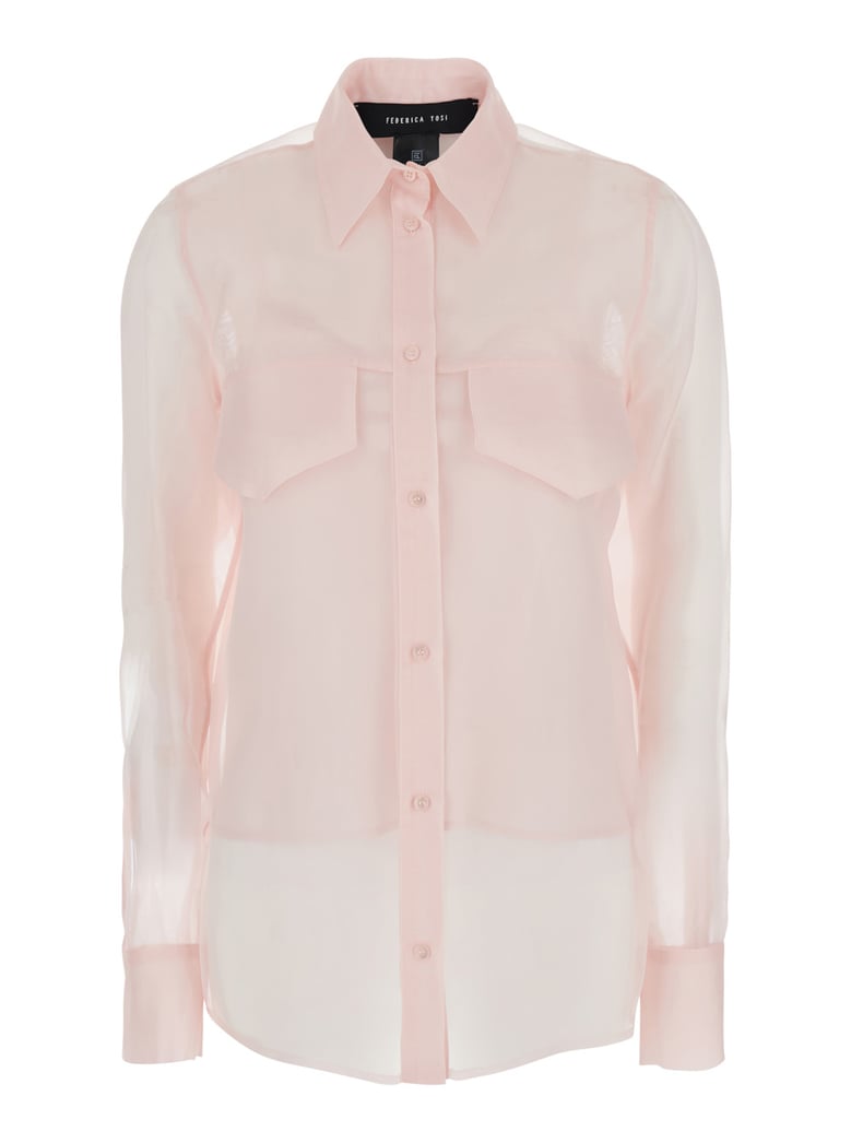 silk shirt pink by Selfnex