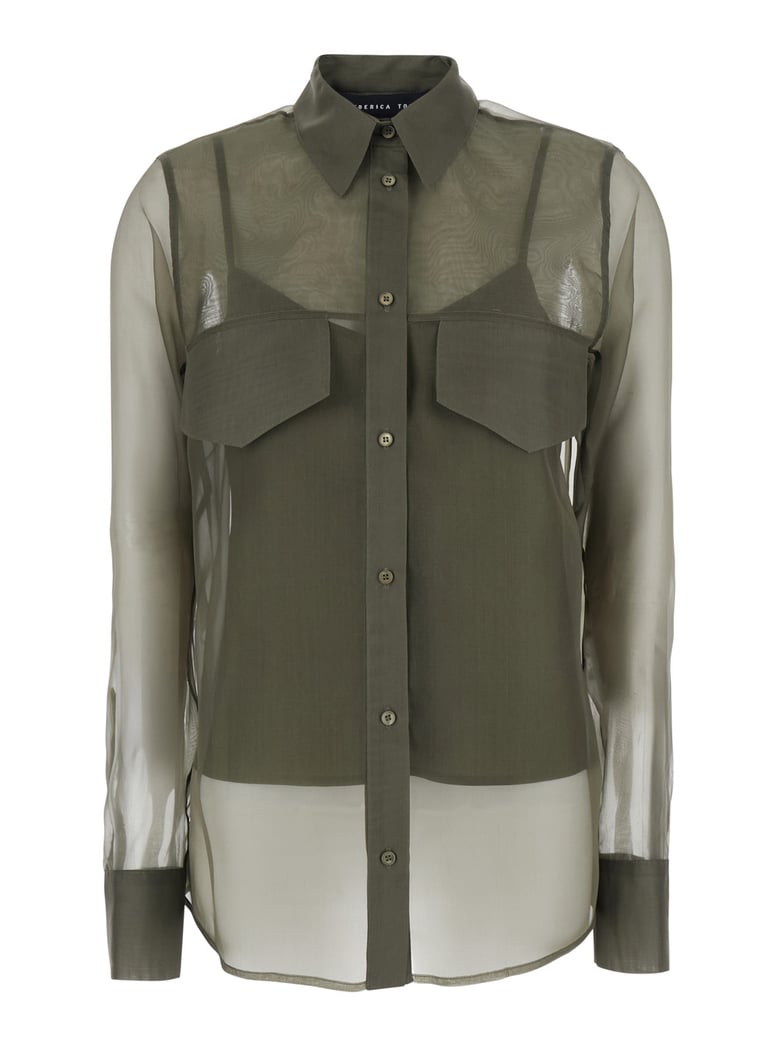 shirt silk green by Selfnex