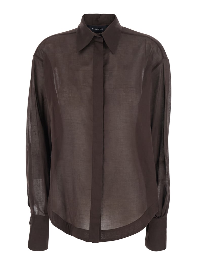 blouse brown by Selfnex
