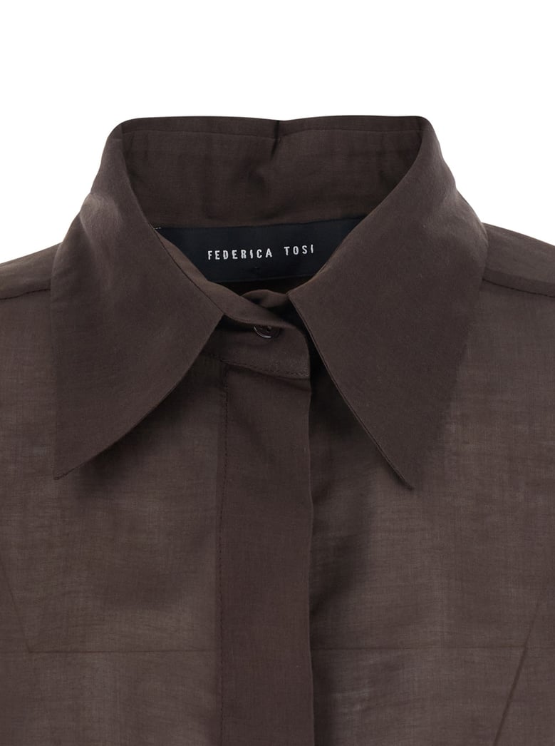 blouse brown by Selfnex