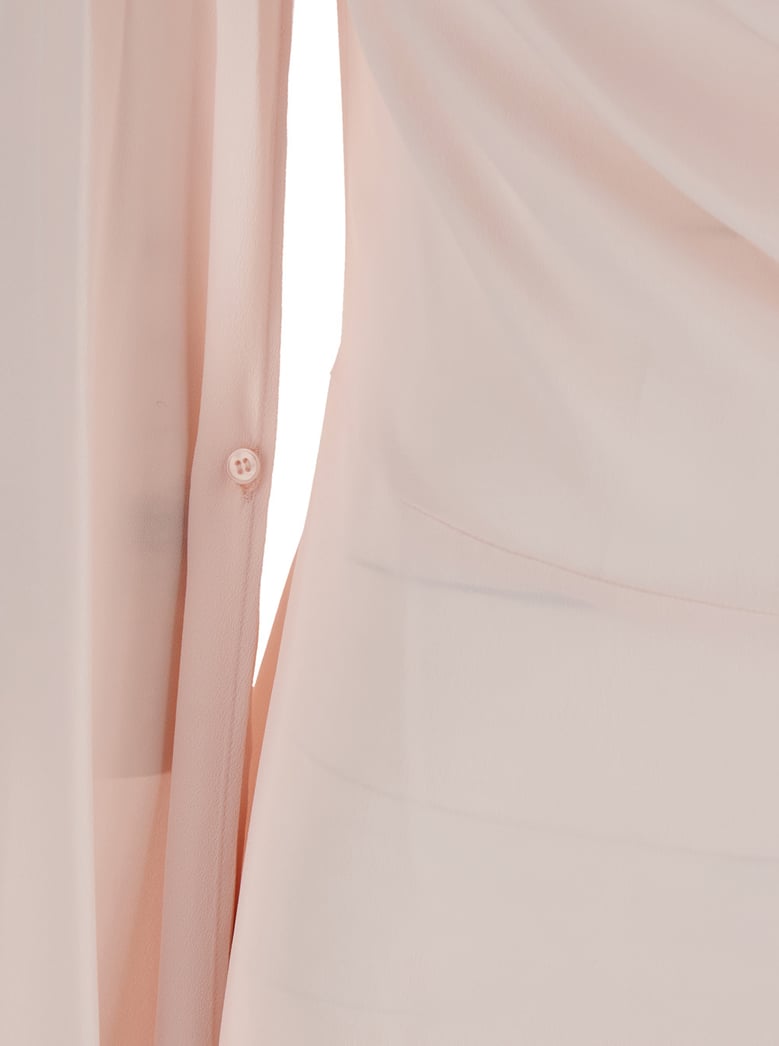 dress draped neckline pink by Selfnex