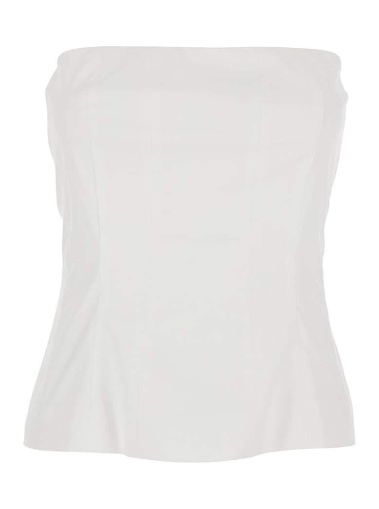bustier top white cotton by Selfnex