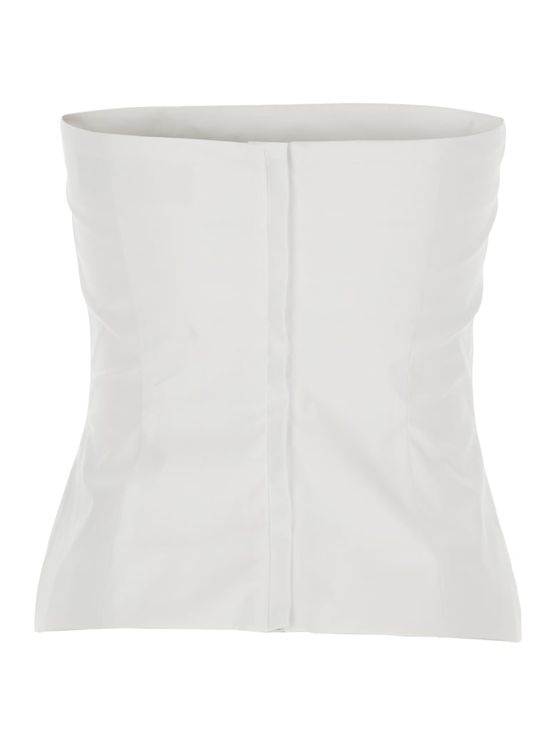 bustier top white cotton by Selfnex