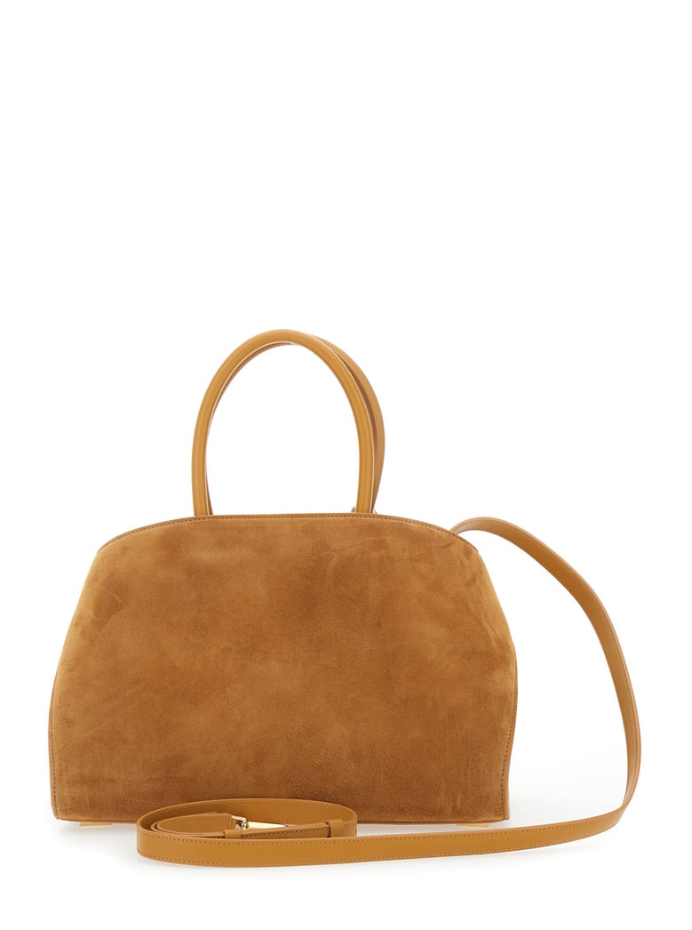 handbag hug small suede beige by Selfnex