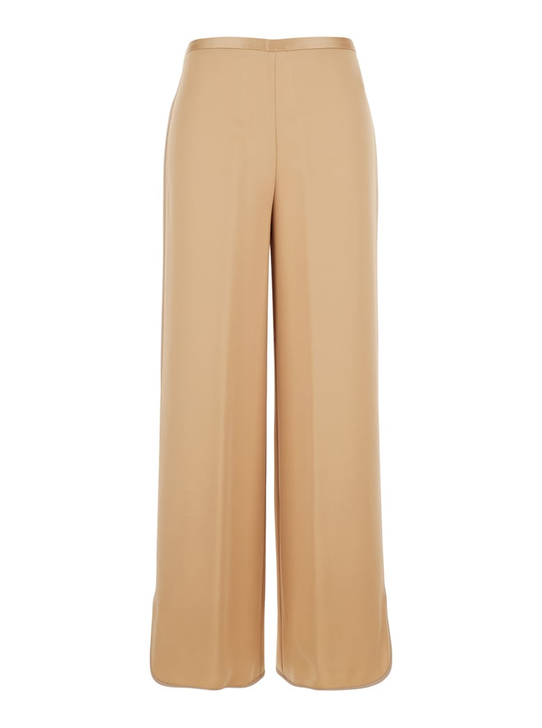 wide-leg trousers beige viscose blend by Selfnex