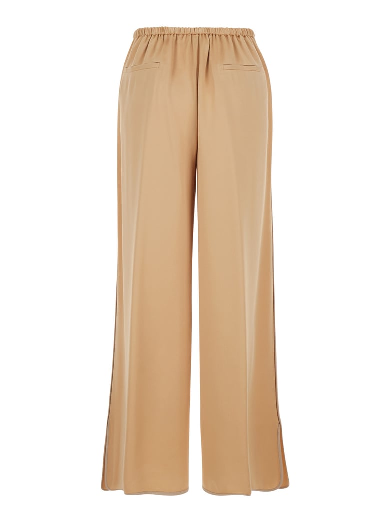 wide-leg trousers beige viscose blend by Selfnex