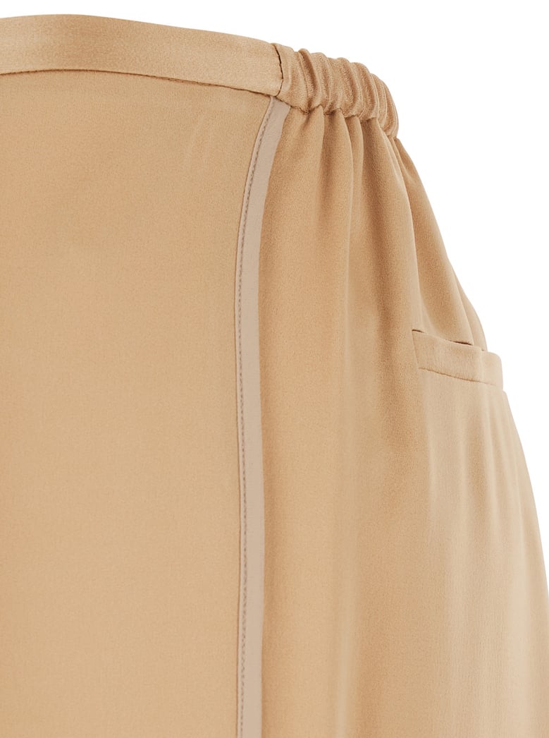 wide-leg trousers beige viscose blend by Selfnex