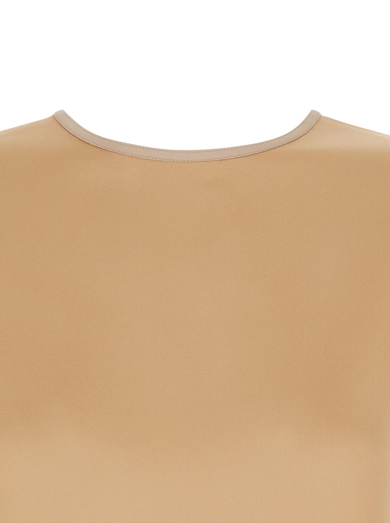 sleeveless top beige viscose by Selfnex