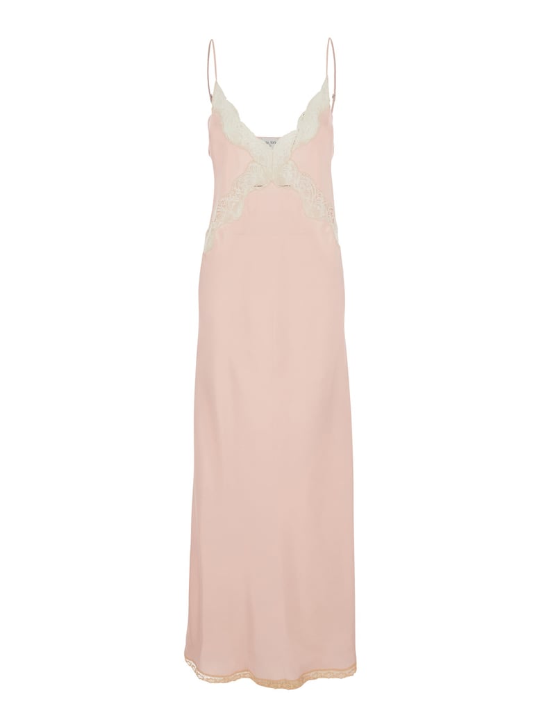 slip dress in pink viscose by Selfnex