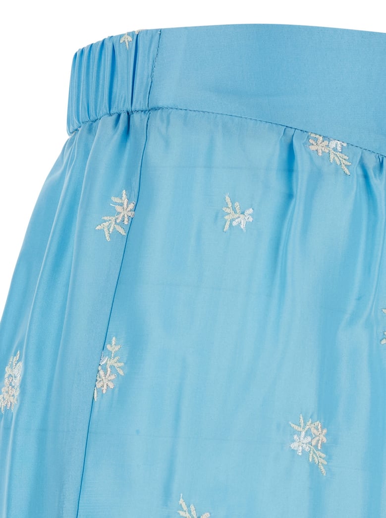 silk trousers light blue by Selfnex