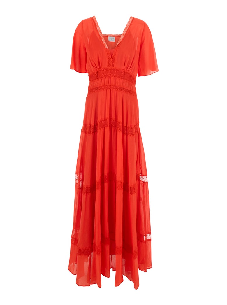 long lace dress, red by Selfnex