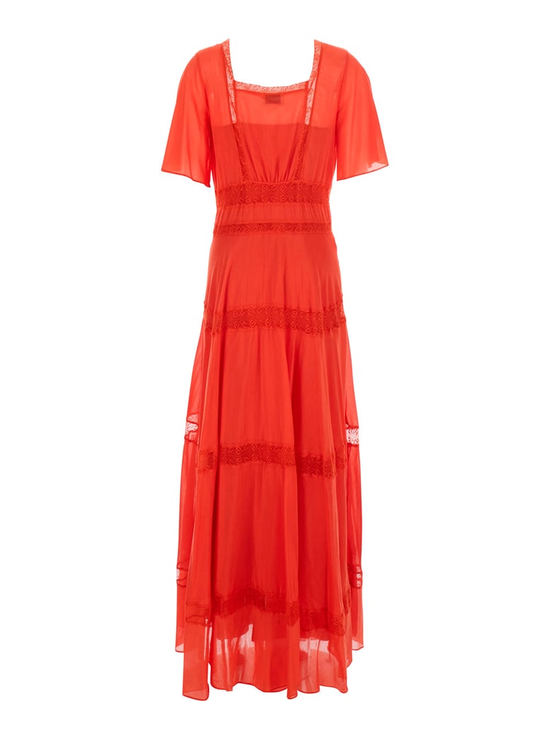 long lace dress, red by Selfnex