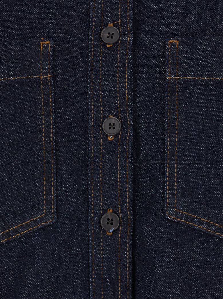 denim shirt classic collar blue by Selfnex