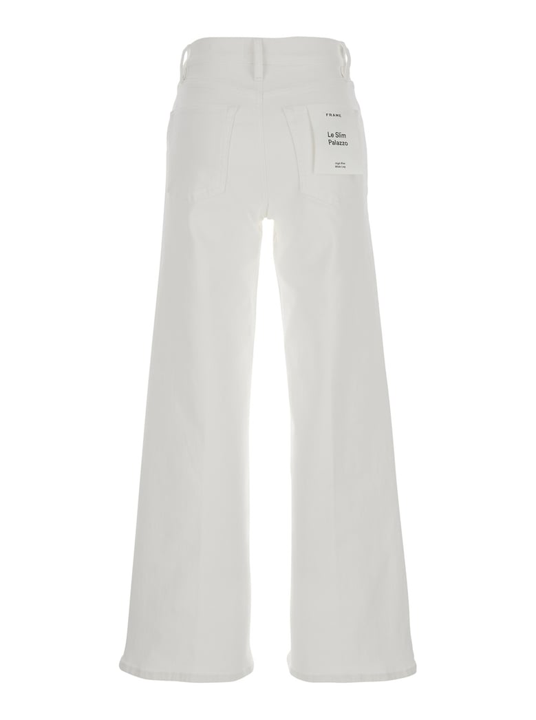 jeans le slim palazzo white denim by Selfnex
