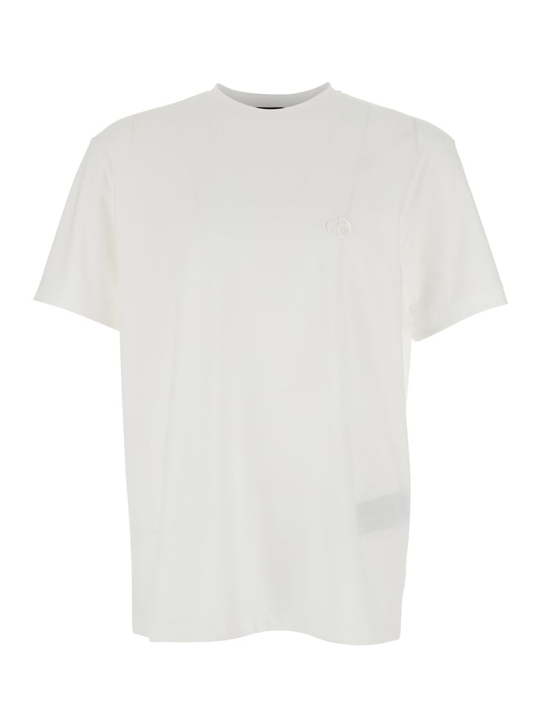 t-shirt crew neck white cotton by Selfnex