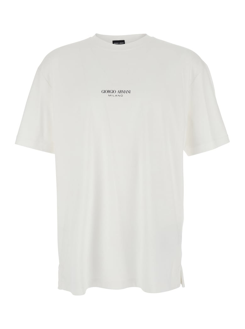 crew neck t-shirt white cotton by Selfnex