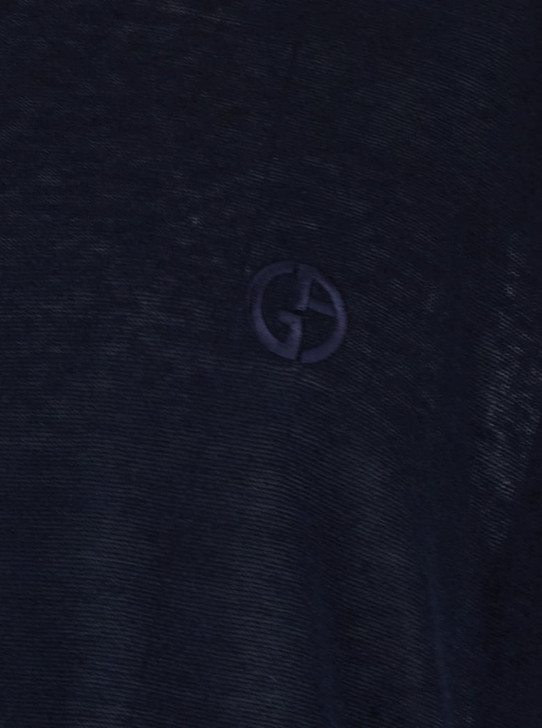 t-shirt crew neck blue linen-silk by Selfnex