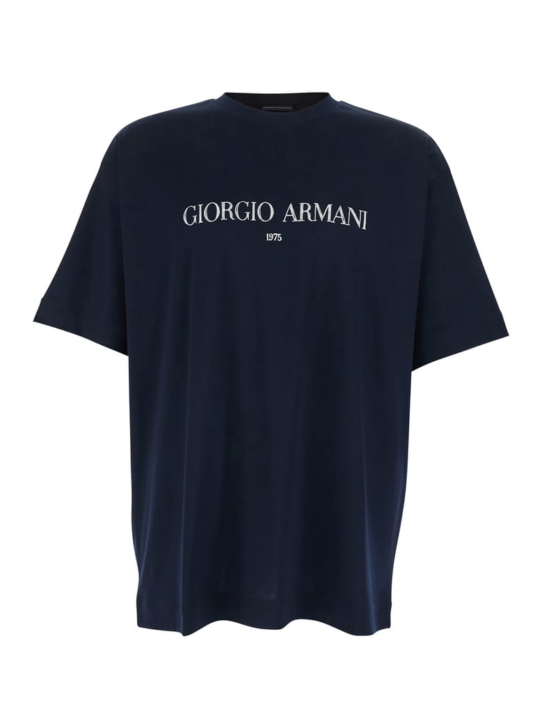 crew neck t-shirt blue cotton by Selfnex