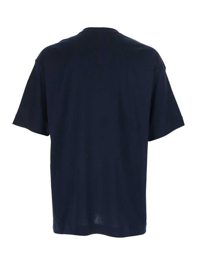 crew neck t-shirt blue cotton by Selfnex